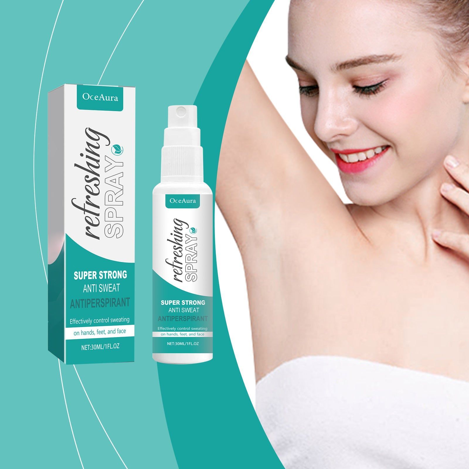 Body Care Spray, Fresh Odor Control, Portable Sweat-Free Solution ,30ml