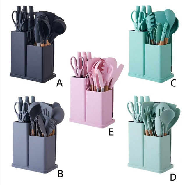 19-Piece Silicone Kitchen Utensil Set