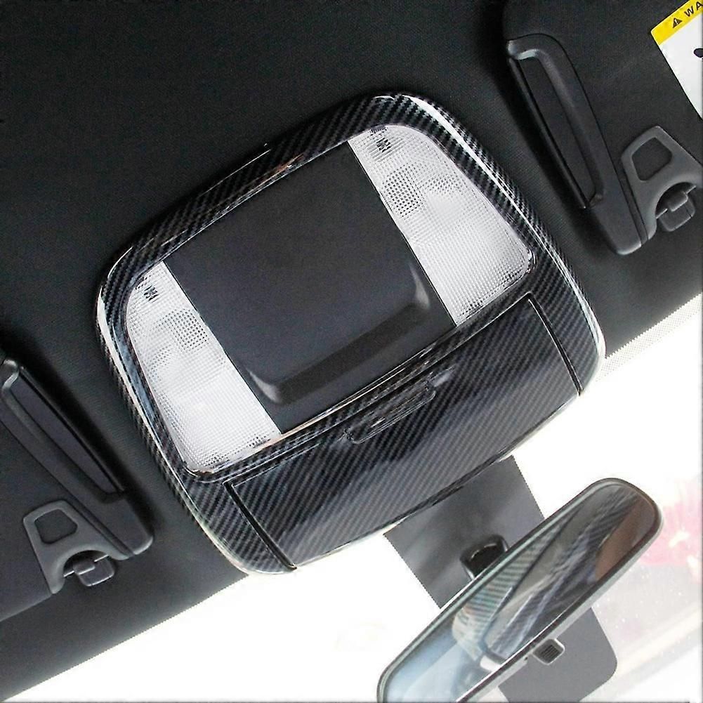 Carbon Fiber Roof Reading Light Lamp Cover Trim Kit for Dodge Charger 2011+/Chrysler 300 2015-2021