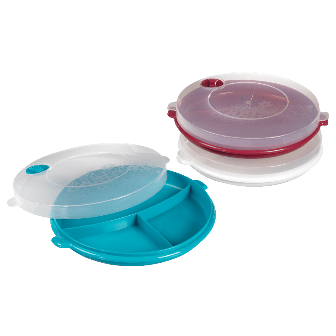 XAVAX 111547 Set of Microwave Plates, colourful, 3 parts