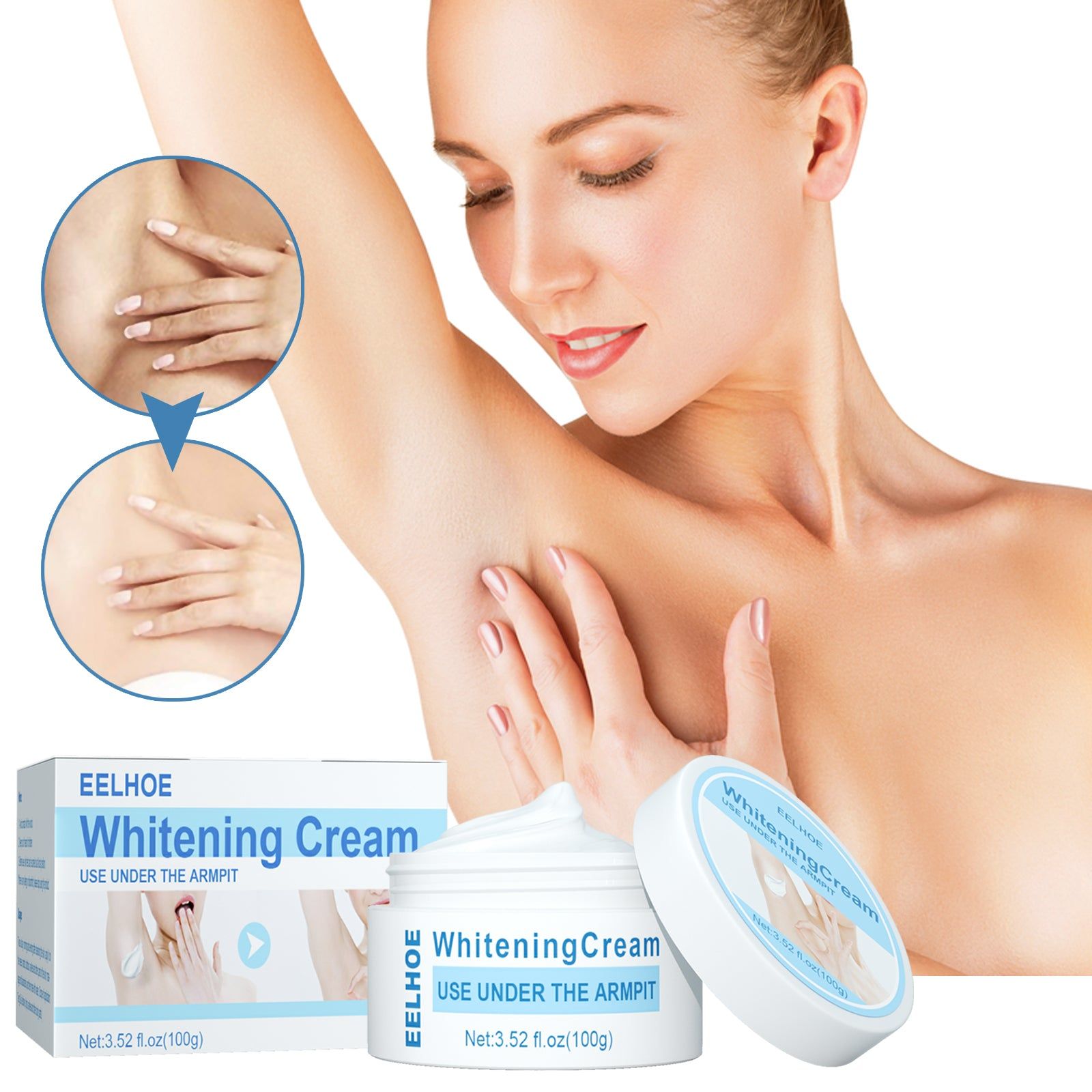 Beauty Cream for Black Skin Removal, Brightening, Moisturizing, Elbow and Underarm Whitening ,100g