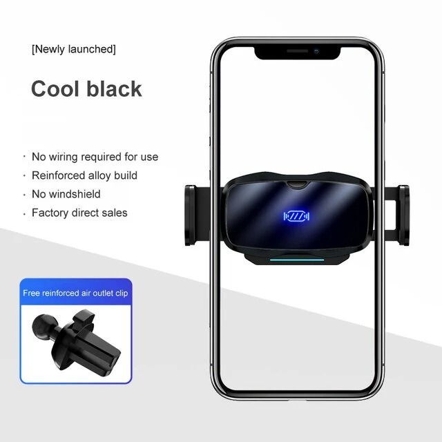D7 Electric Phone Holder Mini Metal Automatic Locking Air Vent Phone Bracket For Car