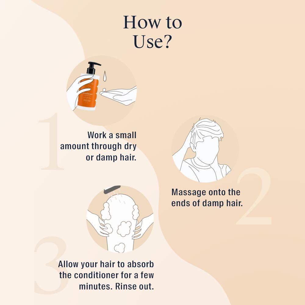 Arata Zero Chemicals Natural Nourishing Hair Conditioner, Orange 300 Ml