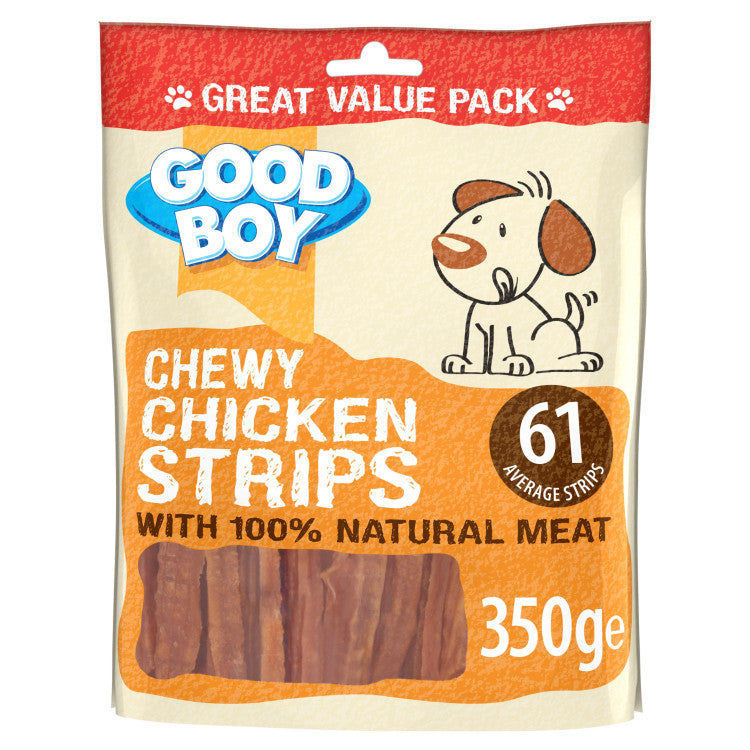 Good Boy Chewy Chicken Strips - 350g (Value Pack)
