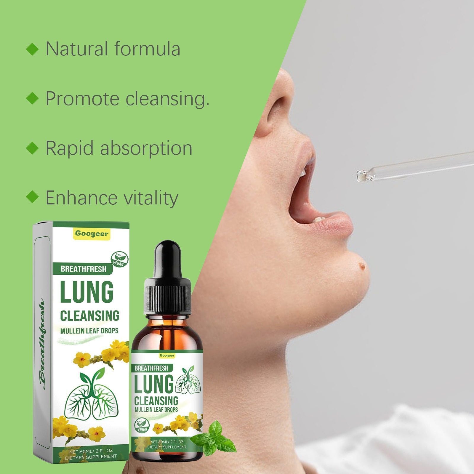 Body Care Supplement, Natural Lung Support, Boost Immunity, Health & Wellness ,60ml
