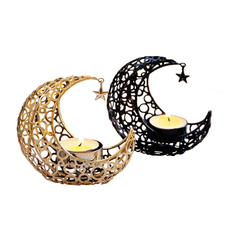 Moon Candlestick Candle Holder Wedding Tabletop Ornament Home Decoration