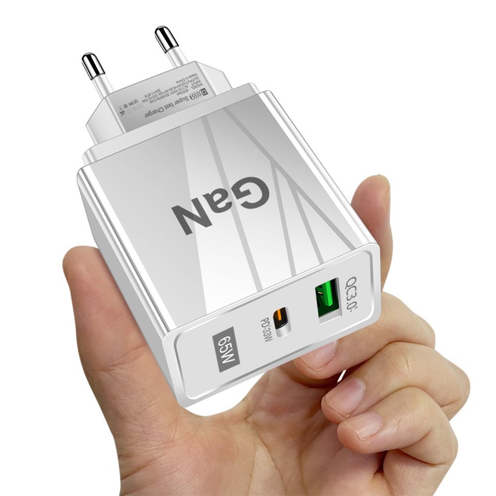 65W Gallium Nitride Charger GaN Charger PD Fast Charging Power Adapter