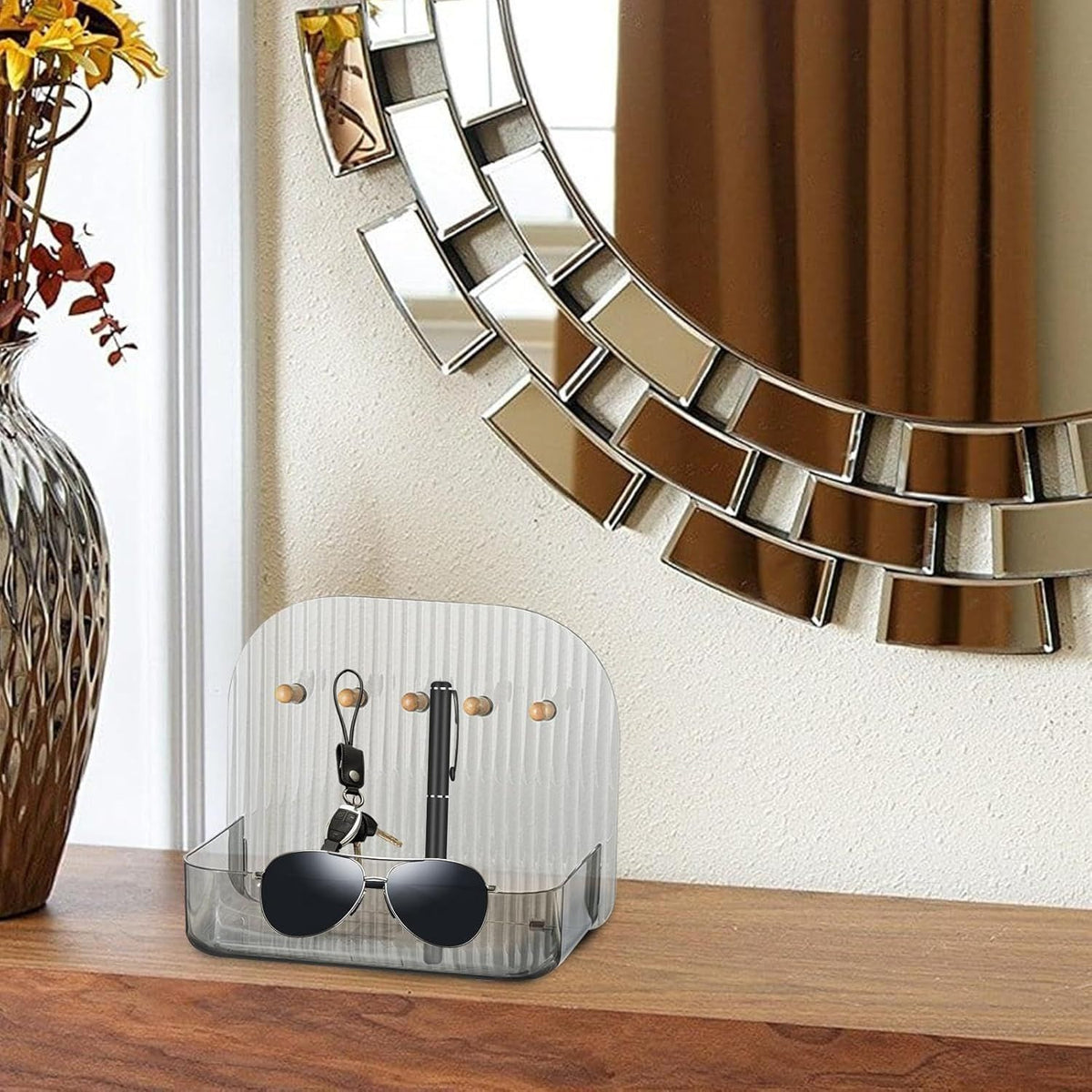 Entry Table Tray Entrance Desk Storage Box Storage Rack Key Holder Jewelry Organizer
