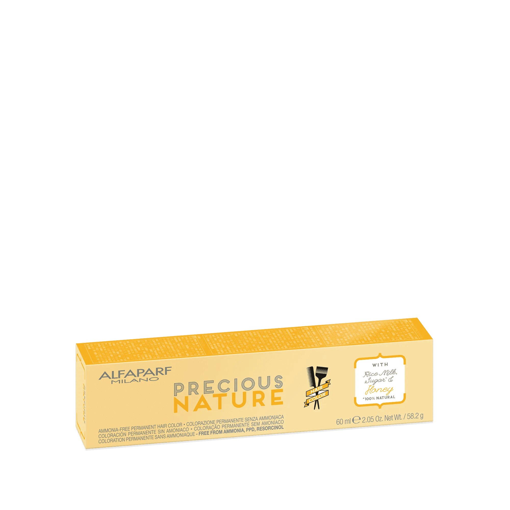 Alfaparf Precious Nature Permanent cosmetic color free from ammonia, PPD and resorcinol - Blondes - 8.13 Light Ash Golden Blonde