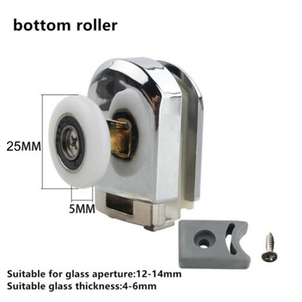 4Pcs Shower Door Rollers Zinc Alloy Sliding Glass Door Runners Wheels Home Tool