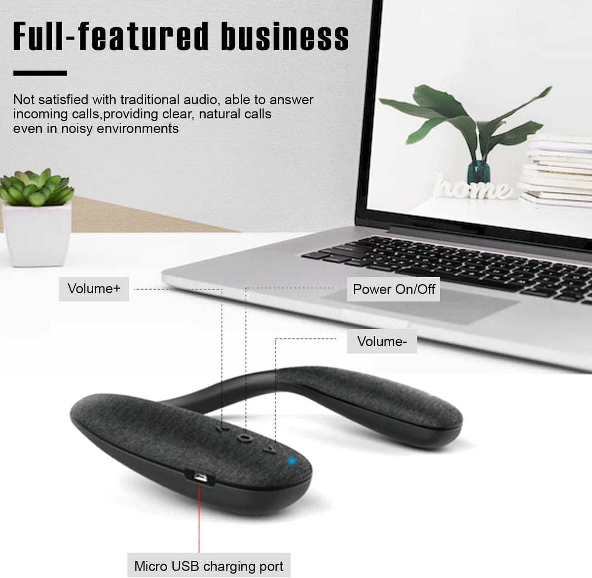 Portable Bluetooth Wireless Neckband Speakers for Phones Tablet Laptop