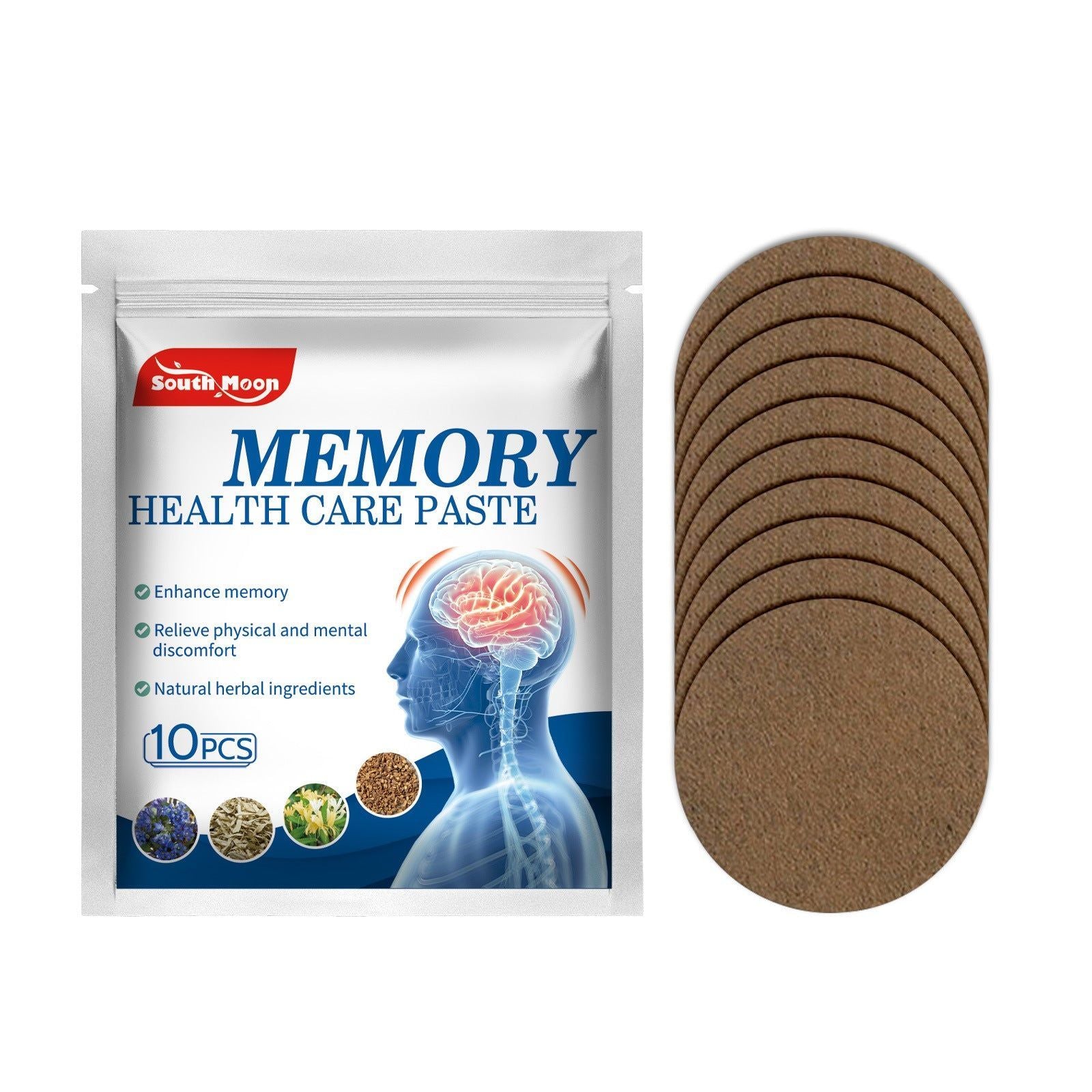 Boost Memory Naturally, Body Care Patch for Brain Health, Improve Forgetfulness ,10pcs