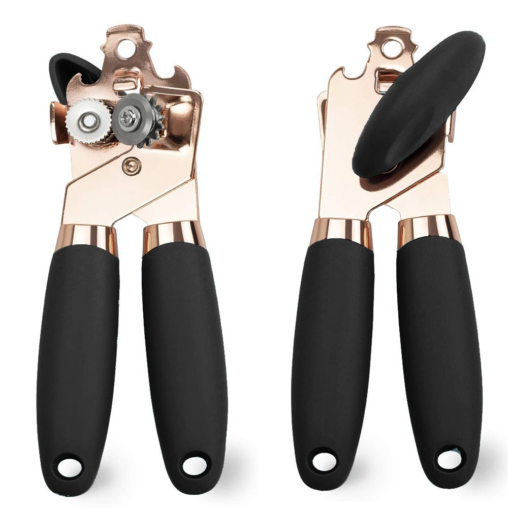 Manual Can Opener With Anti Slip Grip Handheld Smooth Edge Ergonomic