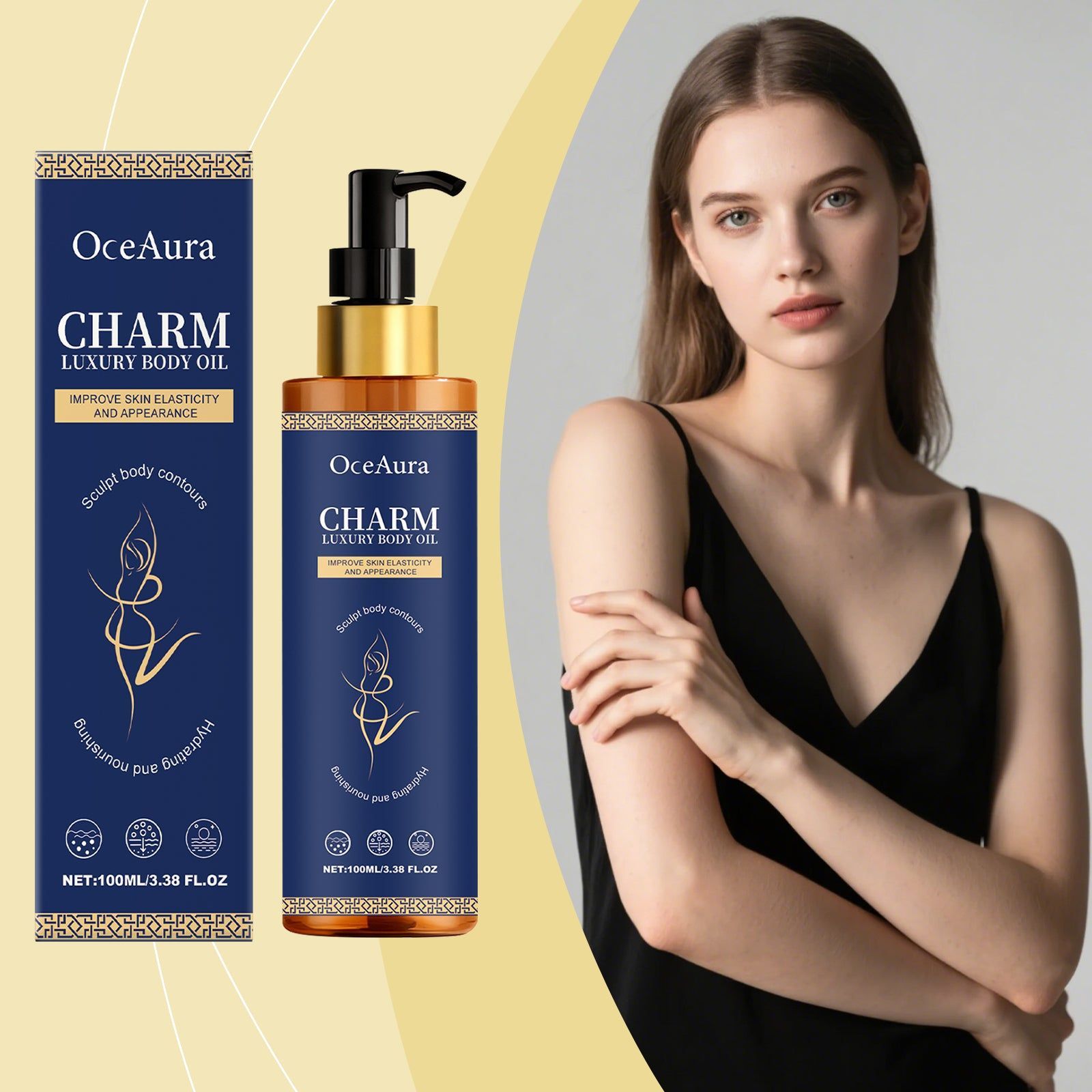 Body Care Moisturizing Oil, Hydrating, Skin Elasticity, Gentle, Refreshing ,100ml