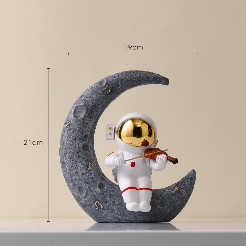 Astronaut Decoration Music Band Resin Astronaut Ornament Spaceman Model Gift