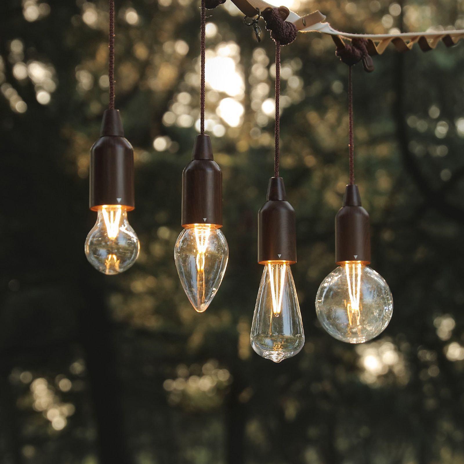 Pull Camping Lamp Waterproof Hanging Atmosphere Light For Patio Garden Tent