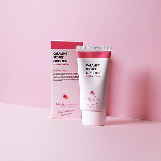 K-SECRET Calamine Secret Sunblock with pink tone-up