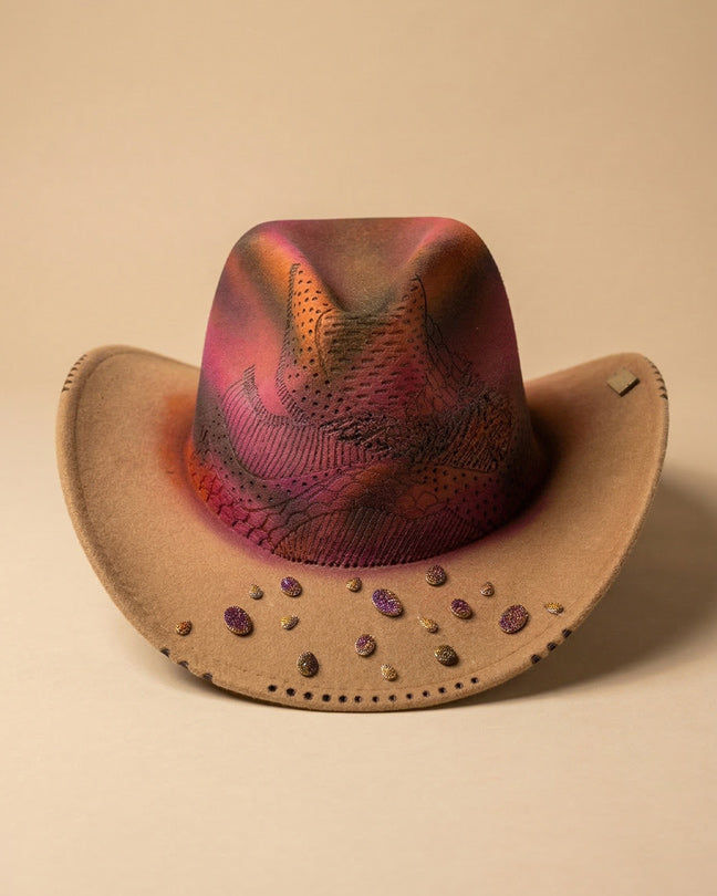 By Carmenzo wild tropical purple hat