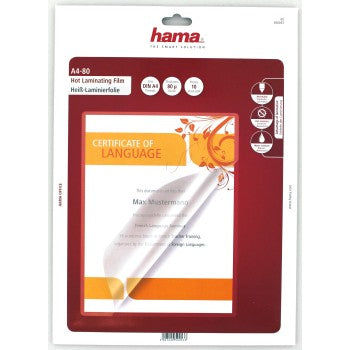 HAMA 50053 فيلم تغليف ساخن، DIN A4، 80 ميكرون، 10 قطع