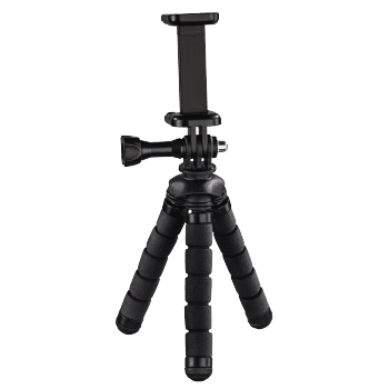 Hama  4609 "Flex" Mini-Tripod for Smartphone and GoPro, 14 cm, Black