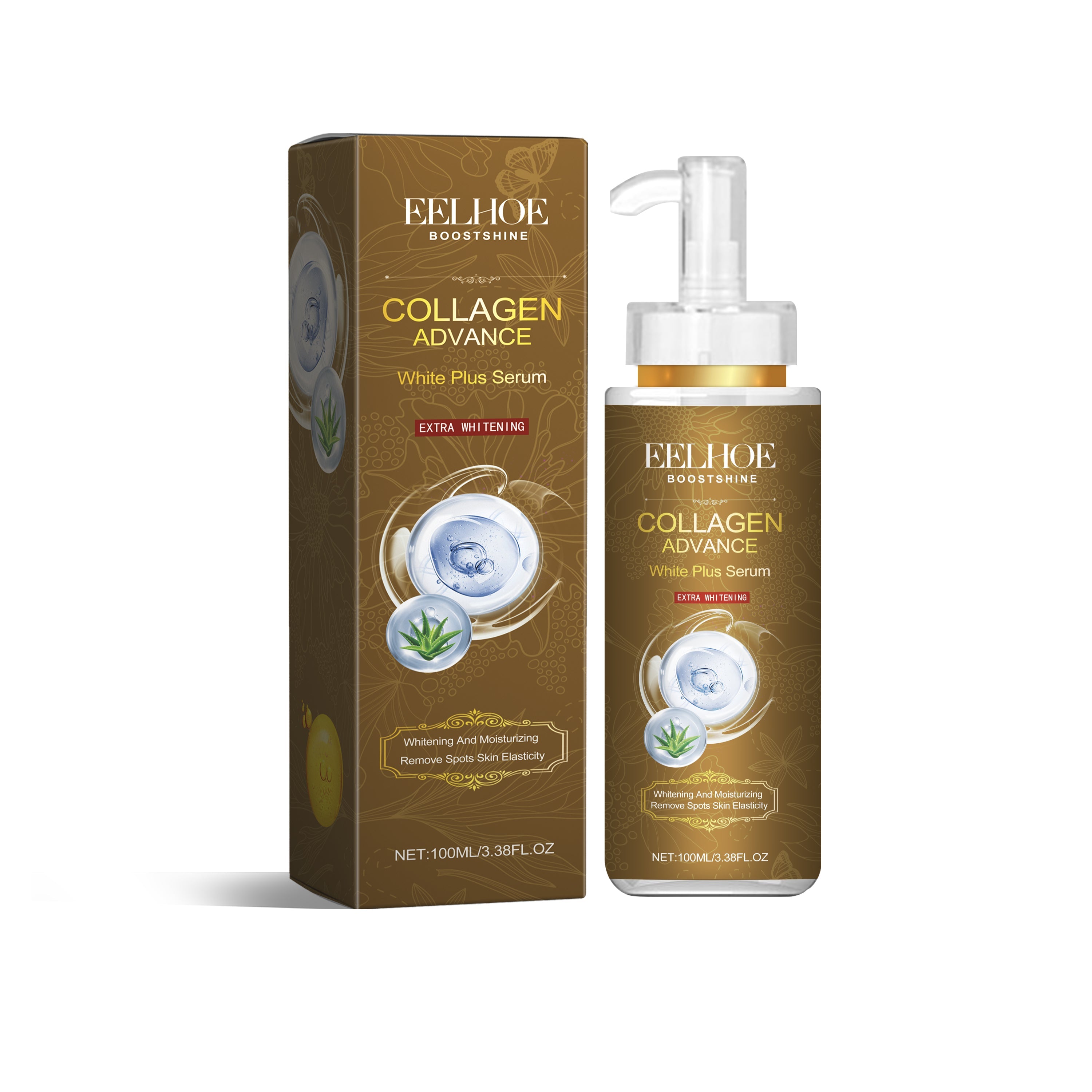 Collagen White Plus Serum, Moisturizing Skin Care, Anti-Wrinkle, Brightening, Youthful Glow ,100ml