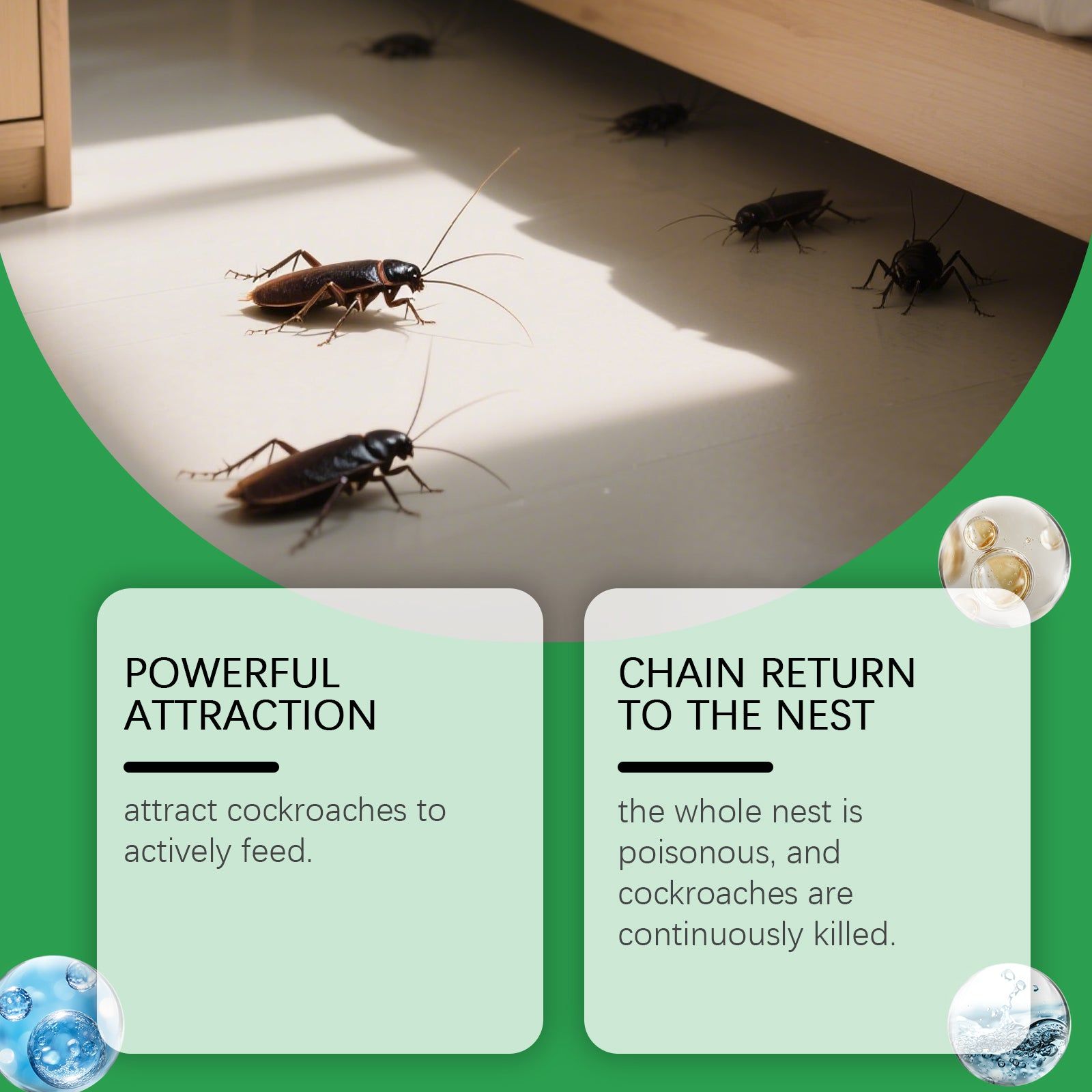 Effective Cockroach Bait Gel, Fast-Acting, Pest Control for Home and Office ,10g