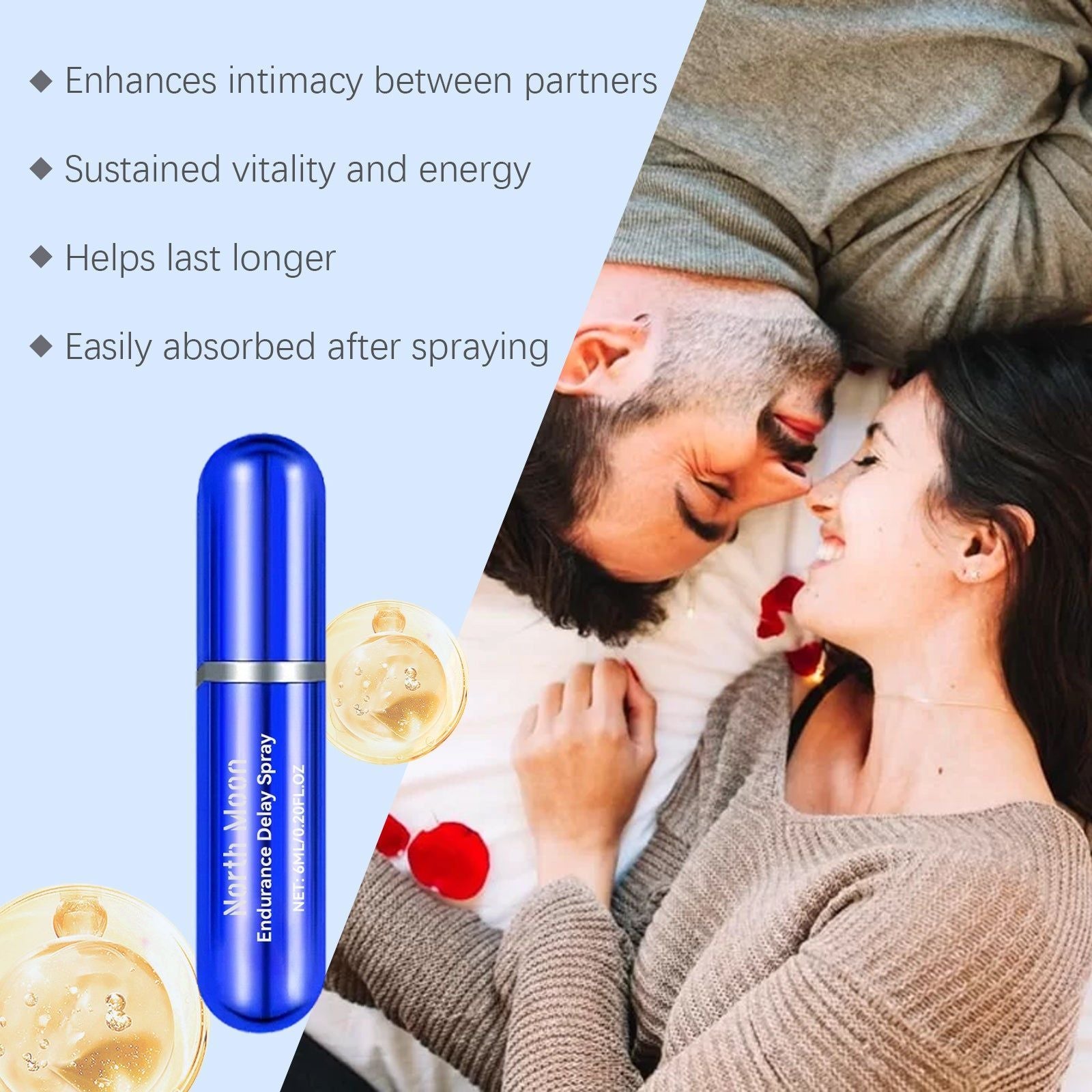 Body Care Spray, Rejuvenating Male Body Spray, Enhance Intimacy, Moisturizing, Long-lasting, Gentle Formula ,6ml