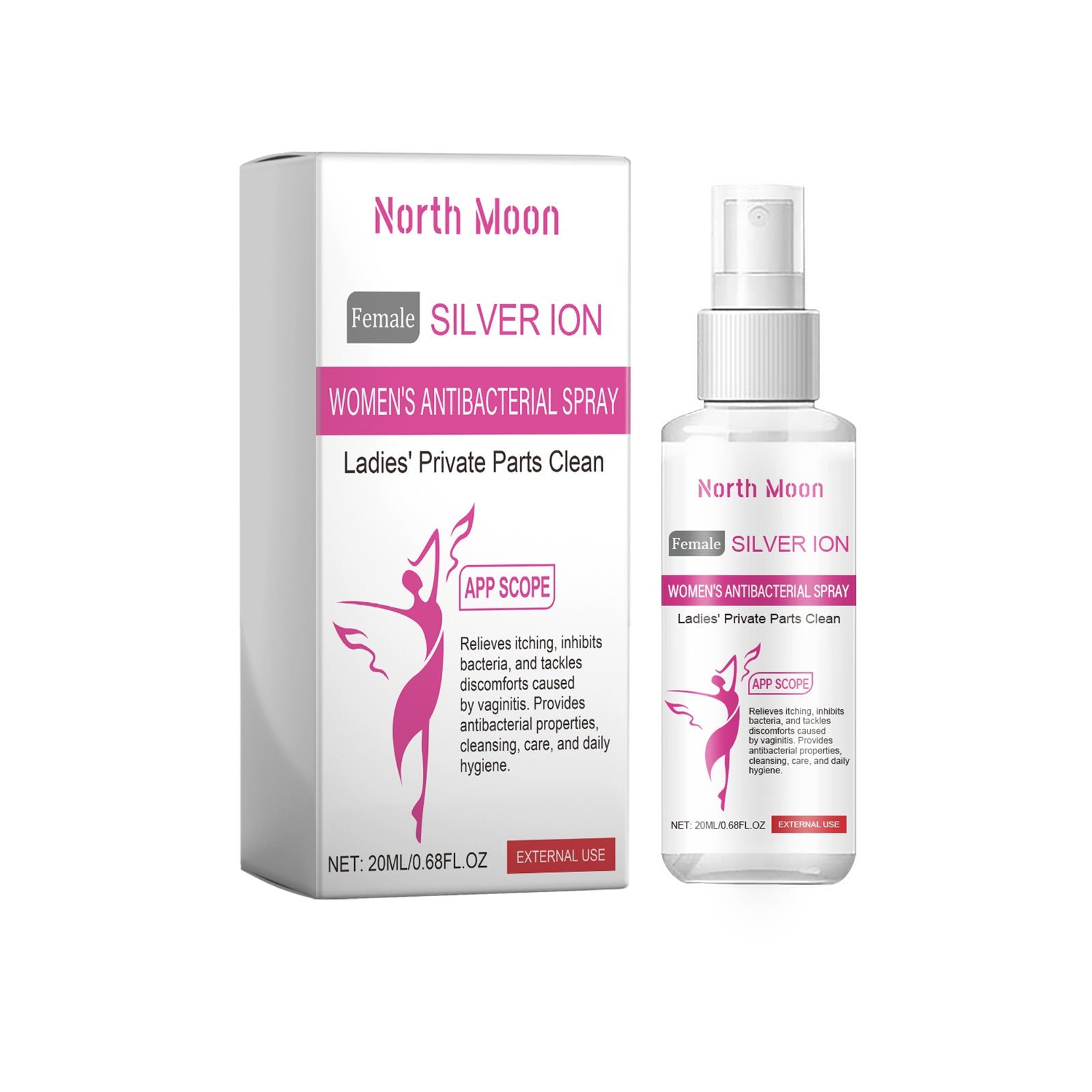 Women's Body Care Spray, Gentle, Fresh, Odor-Free, Skin Nourishing ,20ml