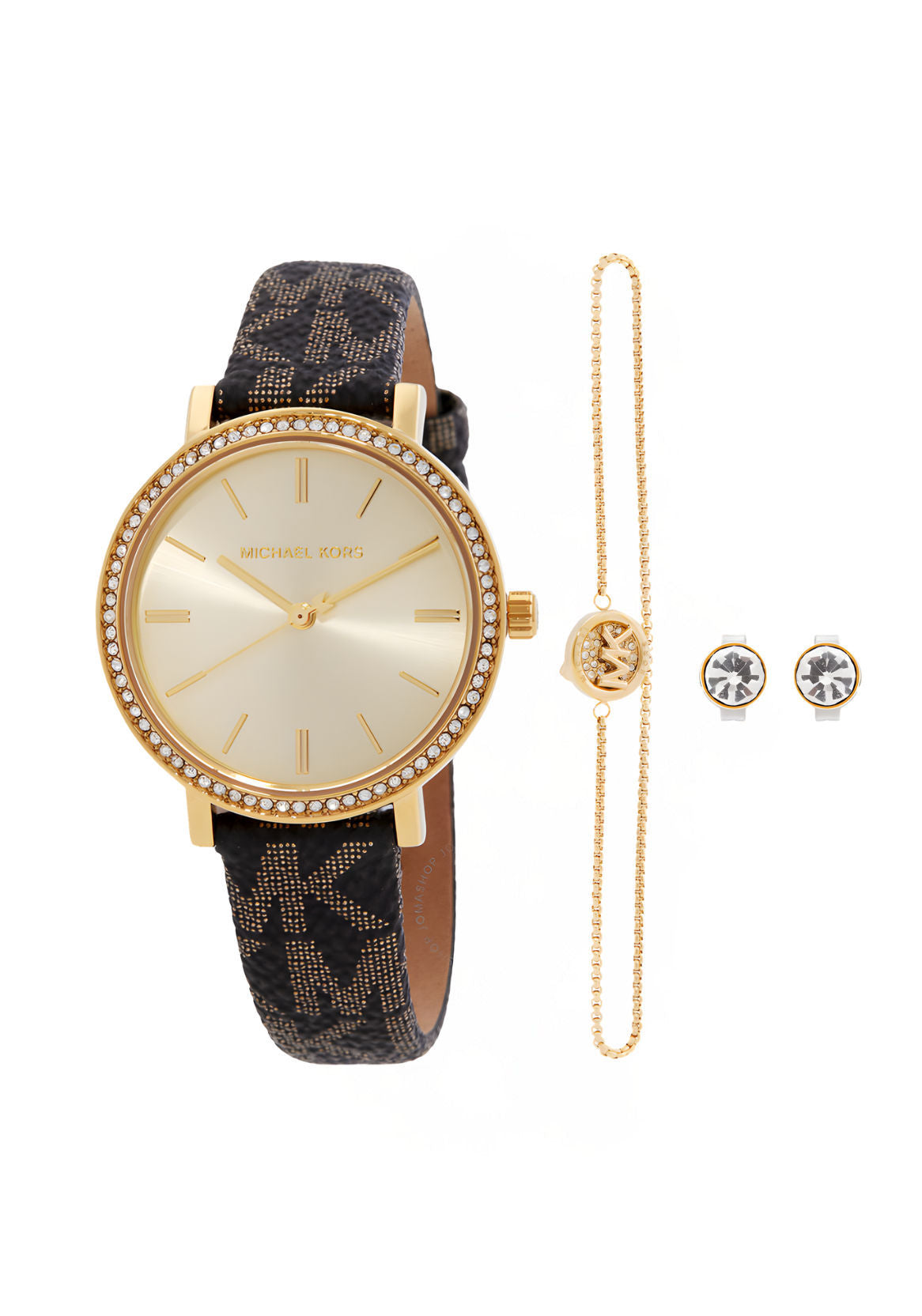 Michael kors mod addyson crystal watch and jewelry set mko9001set
