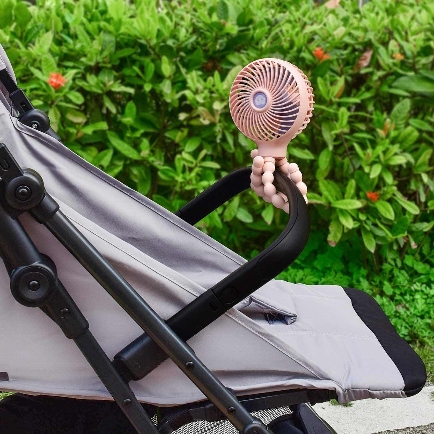 Mini Handheld Baby Stroller Fan Rechargeable Octopus Cooling Stand Fan
