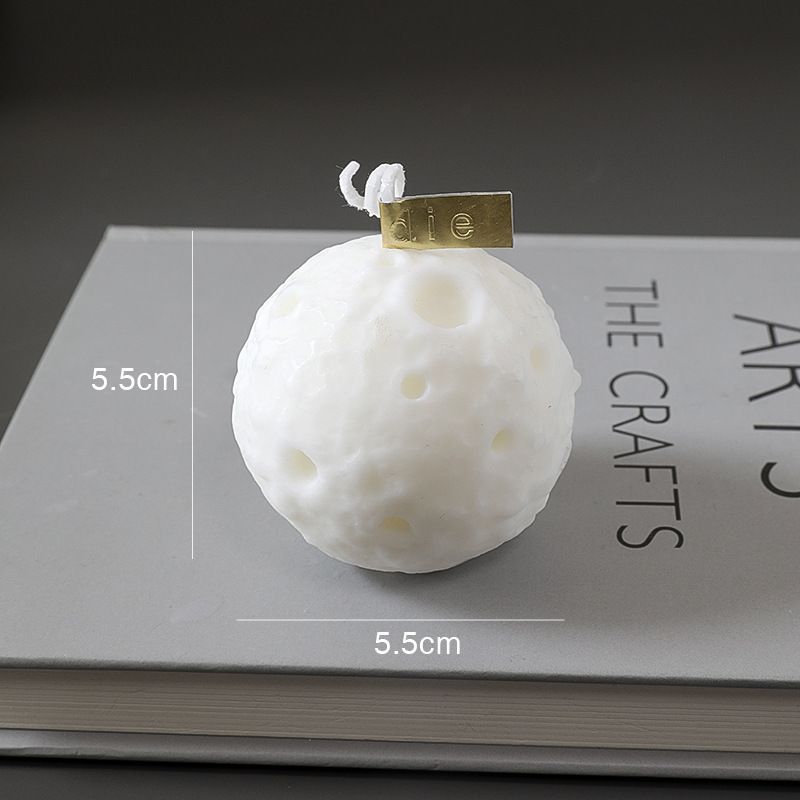 2pcs Scented Candles Spherical Moon Aromatherapy Candles Home Décor For Souvenir