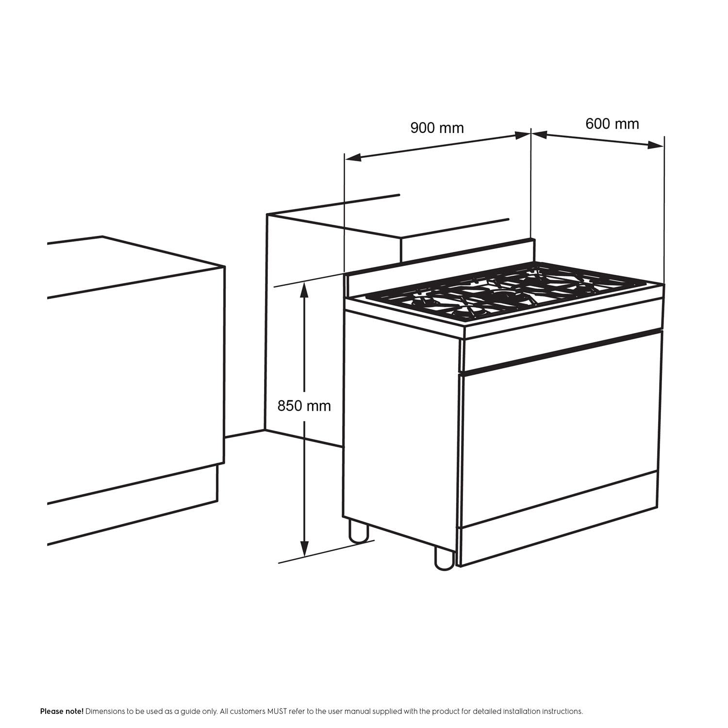 Electrolux EKG9241Z7X UltimateTaste 700 Gas Cooker with Gas Oven & Rotisserie, 5 Burners, 90cm