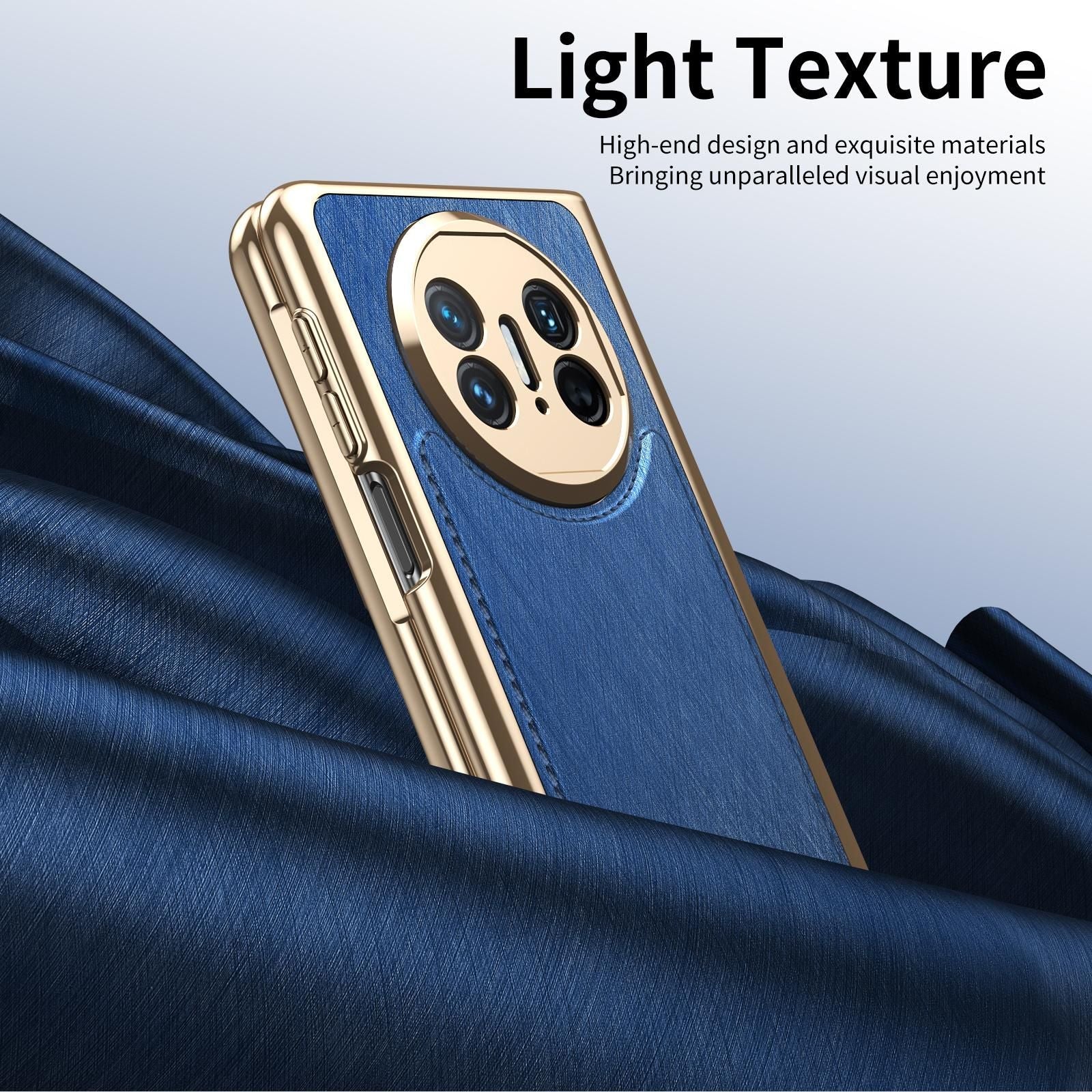 Plating Silver Brocade Case For Huawei Mate X3