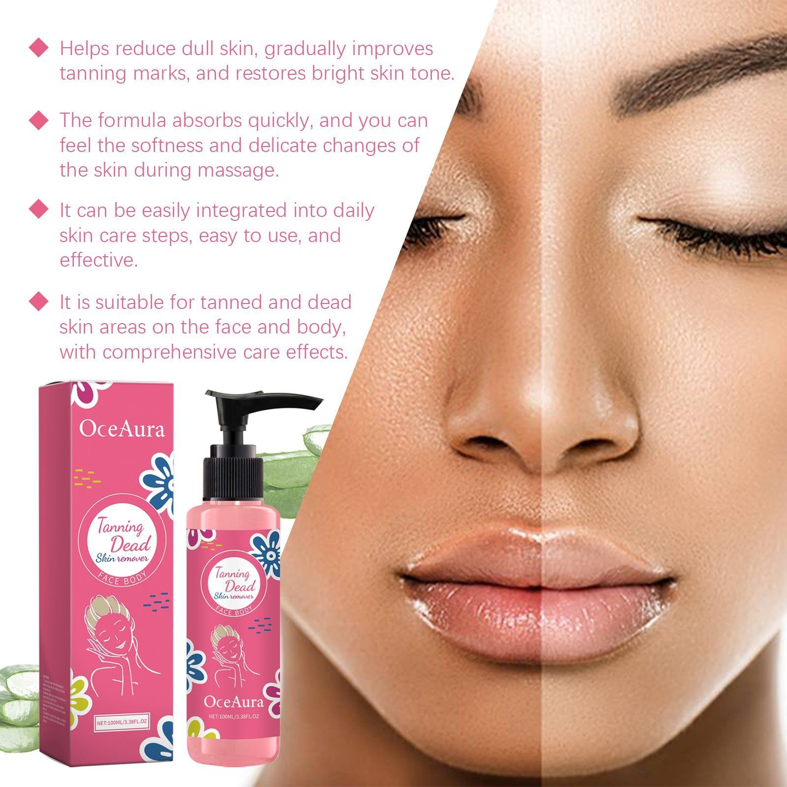 Body Cleansing Exfoliating Gel, Brightening, Gentle, Soft Skin, Natural Glow ,100ml