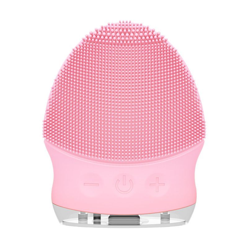 Electric Facial Cleansing Brush Silicone Sonic Vibration Face Scrubber Cleaner