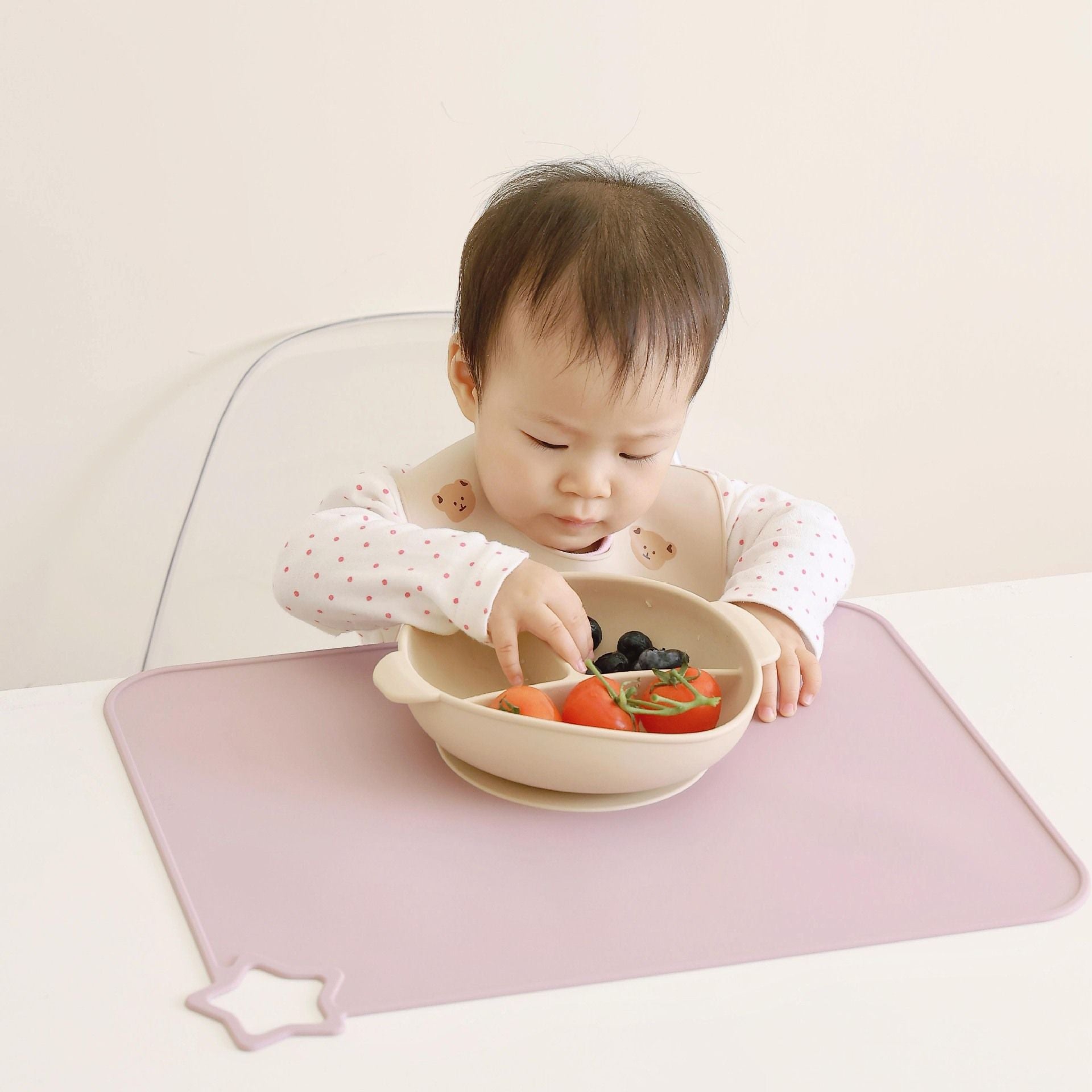 Baby Food Flexible Placemats for Child Food Grade Silicone Eating Table Mat