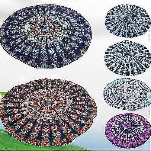 Indian Mandala Round Roundie Beach Throw Tapestry Hippy Boho Gypsy Beach Towel zxin