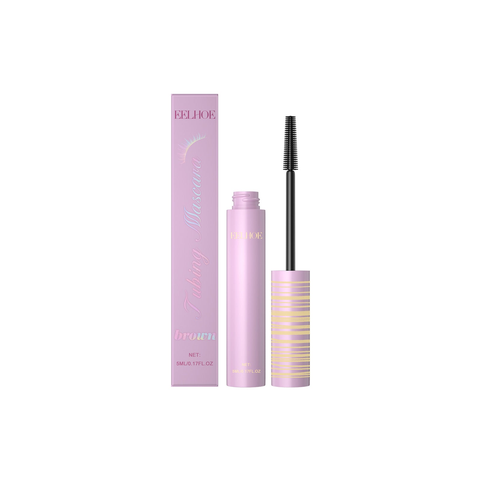Brown Eye Makeup Mascara, Natural, Long-Lasting, Curl Enhancing, Smudge-Proof ,5ml