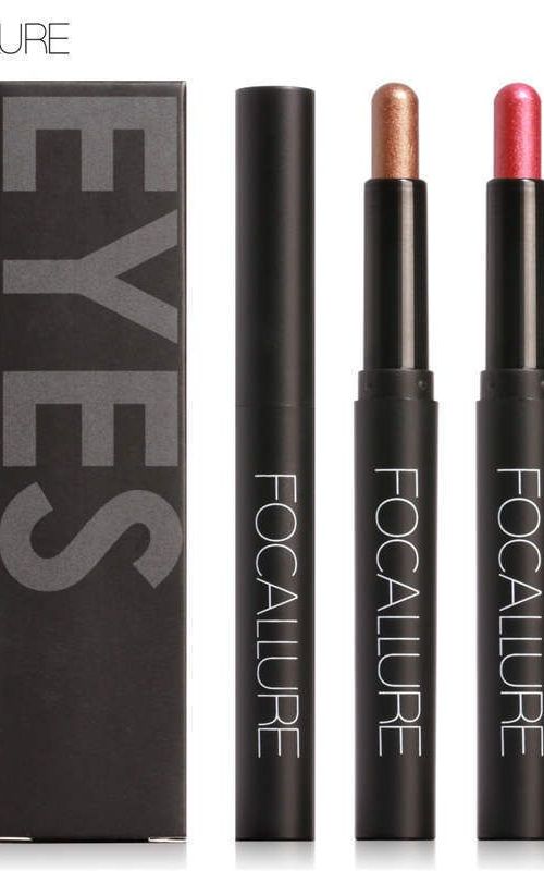 Focallure Waterproof Eyeshadow Stick - 12 Color Palette for Long-lasting Eye Makeup