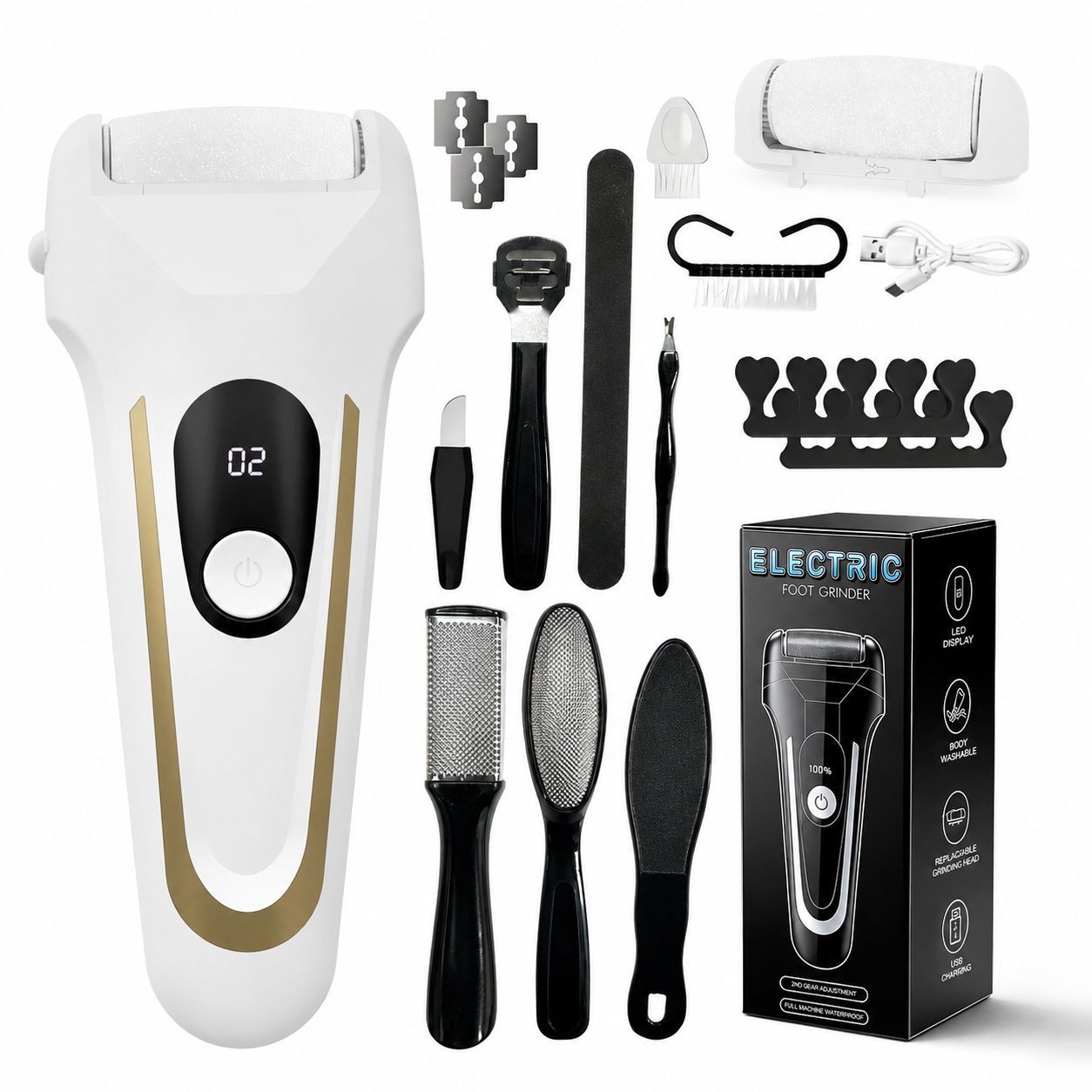 Portable USB Electric Foot Callus Remover for Smooth Feet