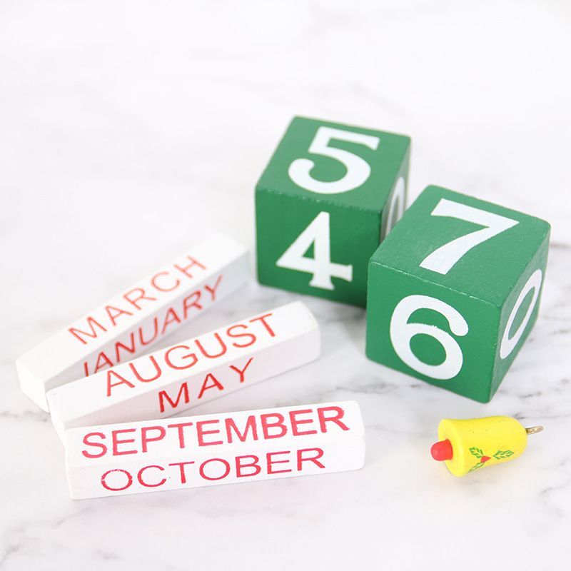 Christmas Calendar Mini Wooden Advent Countdown Calendar Ornaments Gifts