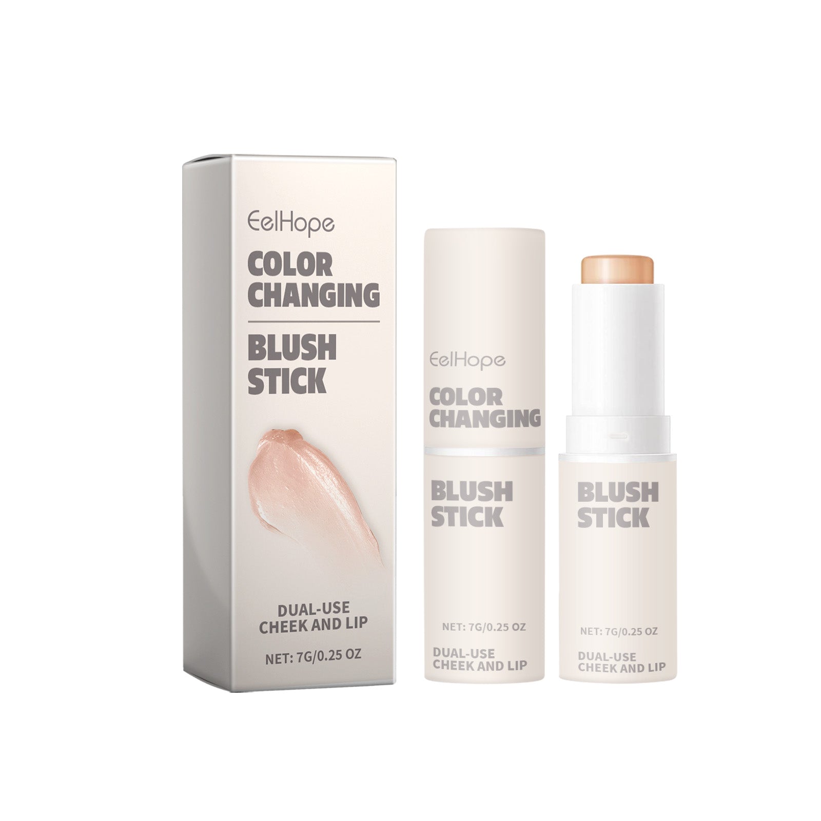 Color Changing Blush Stick, Natural Face Makeup, Lasting Nude Glow ,7g