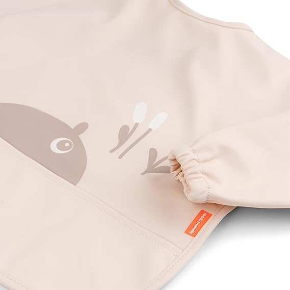 Done By Deer Sleeved Pocket Bib Playground Powder