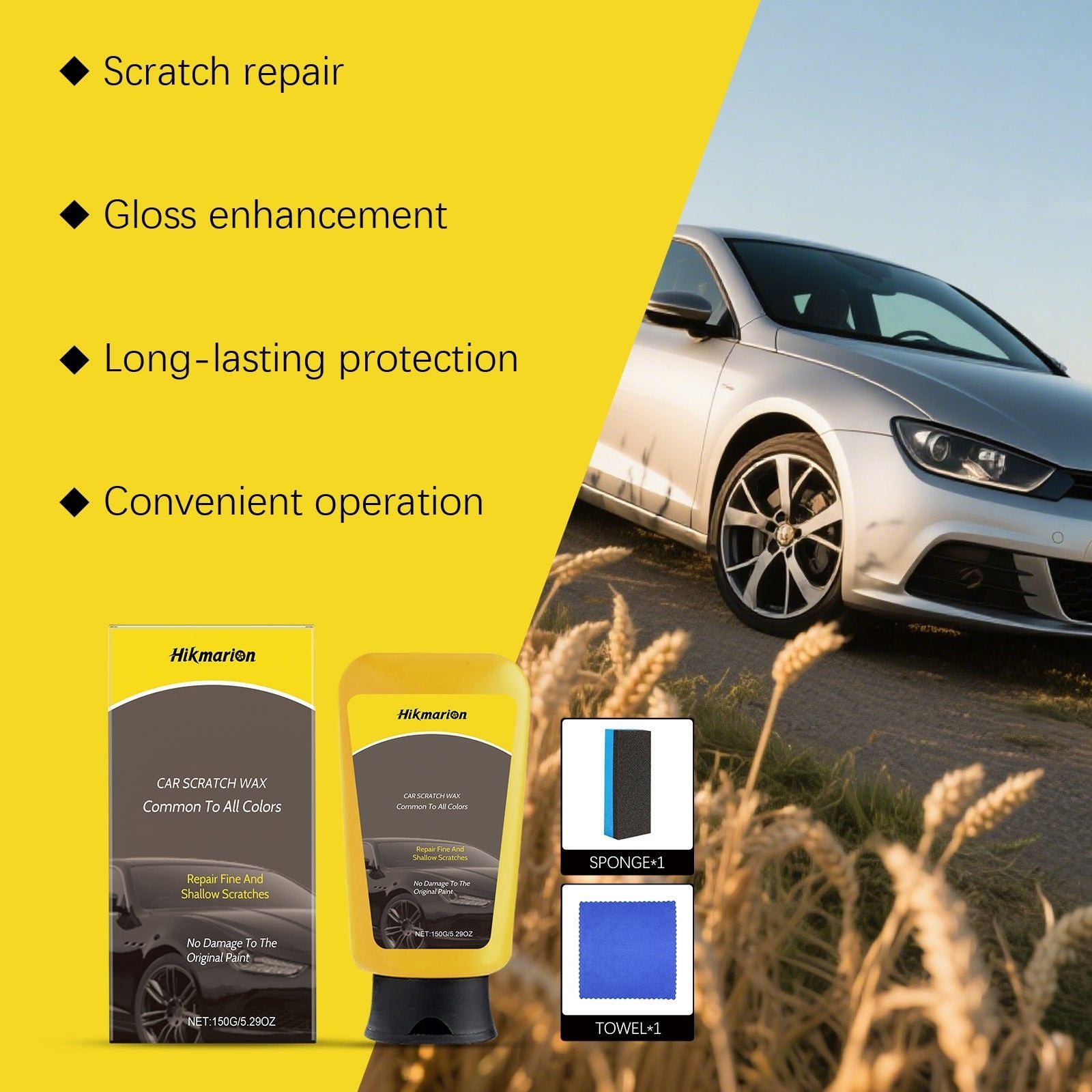 Car Scratch Wax Nano-Coating, Automotive Supplies, Scratch Repair, Shine & Protect ,1 set