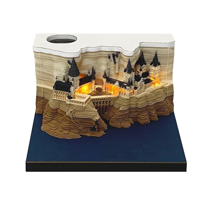 3D Memo Pad Creative Hogwarts Castle Notepad Convenience Stickers Gift Décor