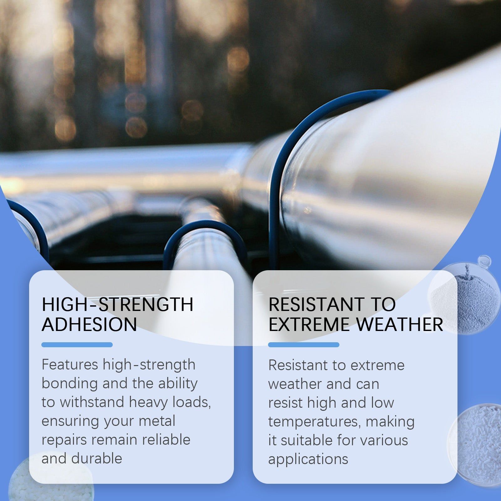 Industrial Metal Casting Repair Glue, Strong, Durable, Heat & Weather Resistant, Perfect for Restoration ,1set