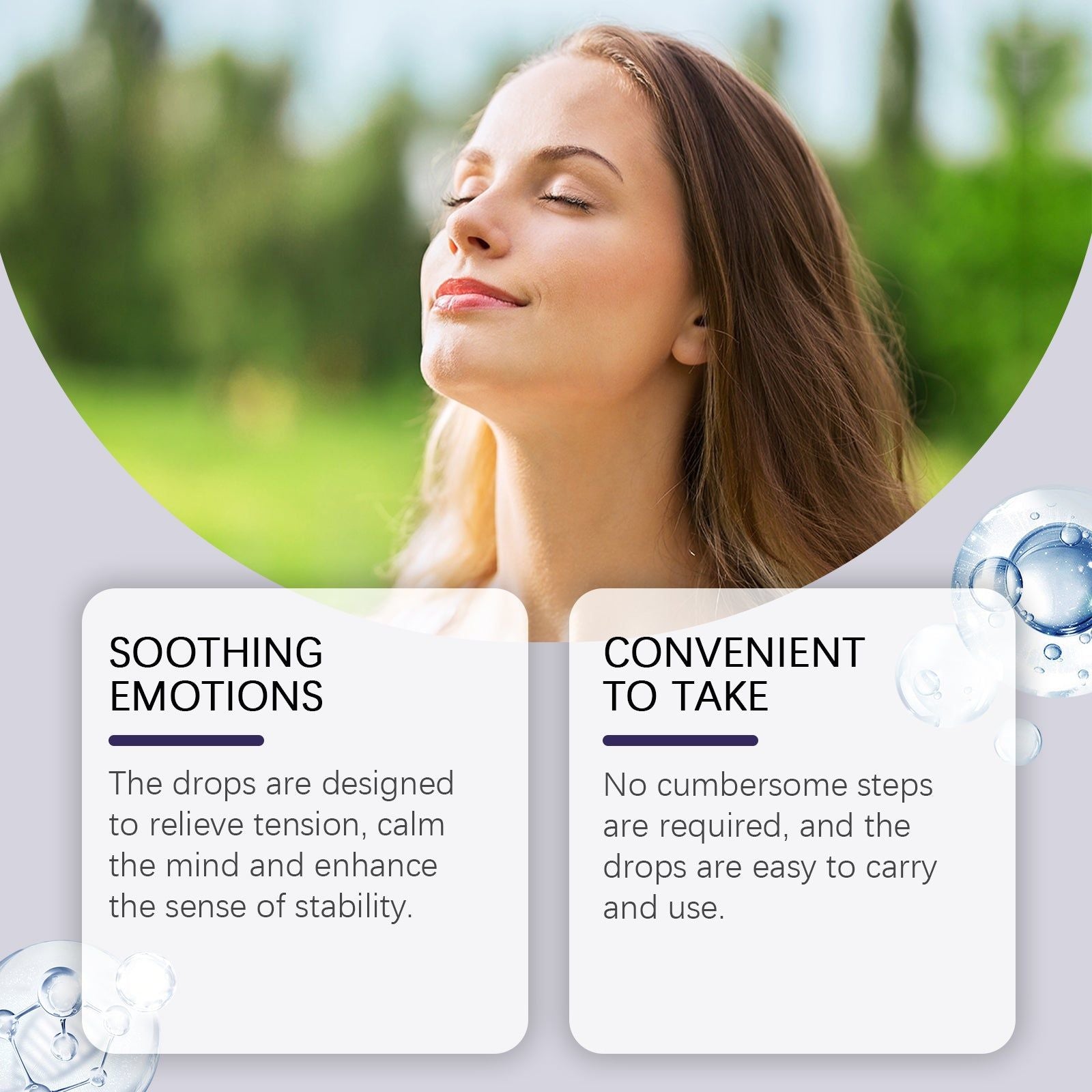 Calming Body Care Drops, Stress Relief, Natural Relaxation, Easy to Use ,60ml