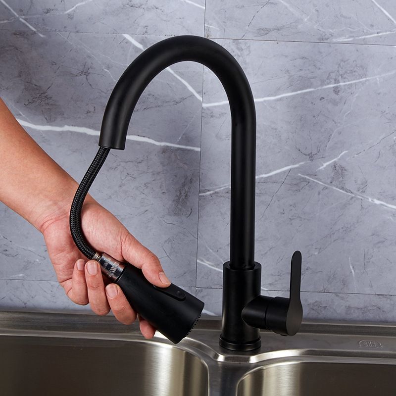 Stainless Steel Kitchen Pull-out Faucet,Spec: CLH002 Black CLH002 Black
