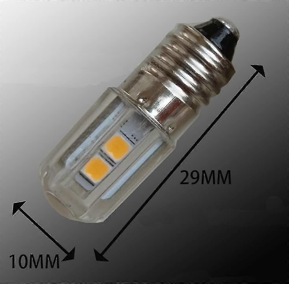 2 Pack 6V E10 LED Bulbs for Flashlights and Emergency Lights