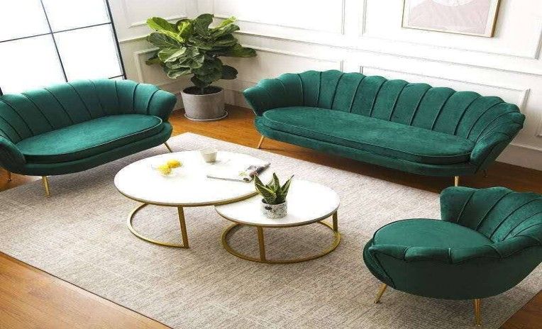 Lobby Green Living Room Set